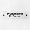 Plaque professionnelle en plexiglas transparent 20x5cm