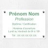 Plaque en plexiglas quadri avec logo couleur 30x20cm｜Plaque pro