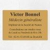 Plaque médecin personnalisée économique en PVC gravoply 30x20cm