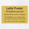 Plaque kiné personnalisée en plexiglas couleur gravé 30x20cm