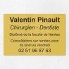 Plaque dentiste en plexiglas gravé 30x20cm