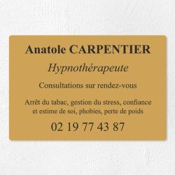 Plaque hypnothérapeute économique en PVC gravoply 30x20cm