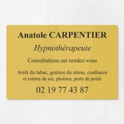 Plaque hypnothérapeute en plexiglas gravé 30x20cm
