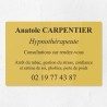 Plaque hypnothérapeute en plexiglas gravé 30x20cm