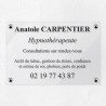 Plaque hypnothérapeute en plexiglas transparent 30x20cm