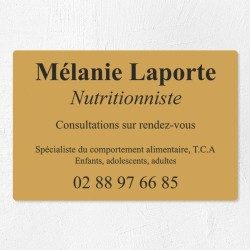 Plaque nutritionniste économique en PVC gravoply 30x20cm