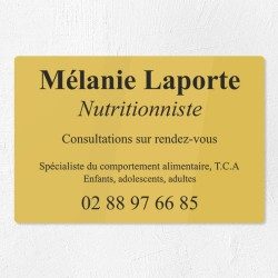 Plaque nutritionniste en plexiglas gravé 30x20cm
