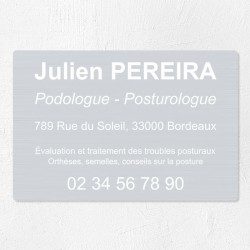 Plaque podologue en aluminium 30x20cm