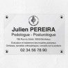Plaque podologue en plexiglas transparent 30x20cm