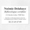 Plaque réflexologue en plexiglas quadri et logo 30x20cm
