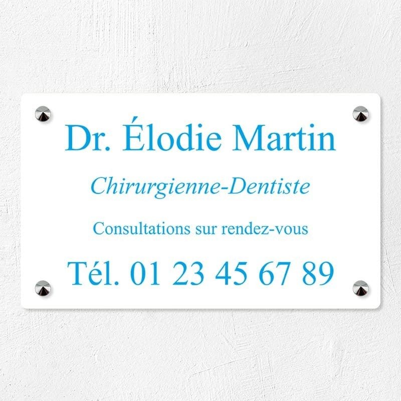 Plaque en plexiglas quadri avec logo couleur 25x15cm