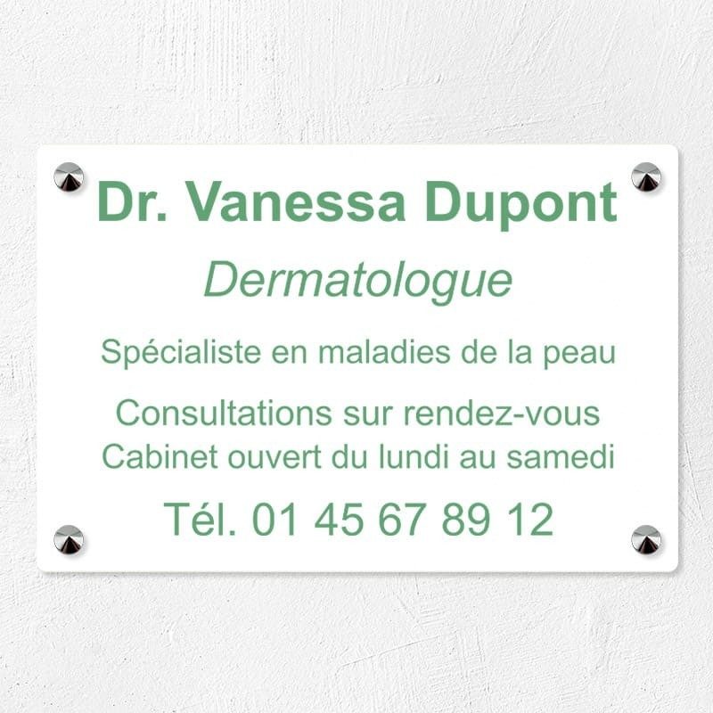 Plaque en plexiglas quadri avec logo couleur 30x20cm｜Plaque pro