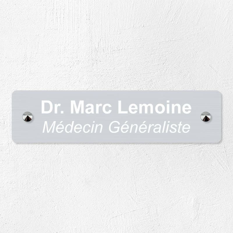 Plaque professionnelle en aluminium 20x5cm