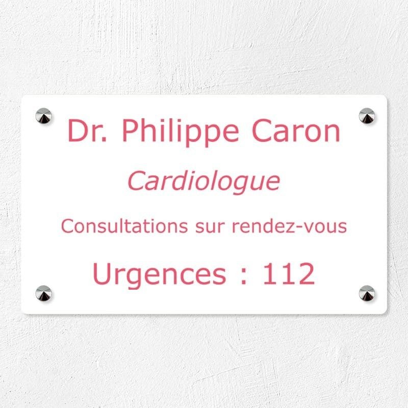 Plaque professionnelle dibond 25x15cm