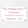 Plaque professionnelle dibond 25x15cm