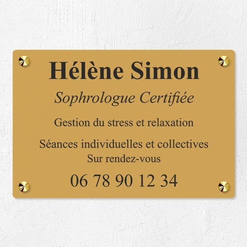 Plaque personnalisée économique en PVC 30x20cm｜Plaque professionnelle