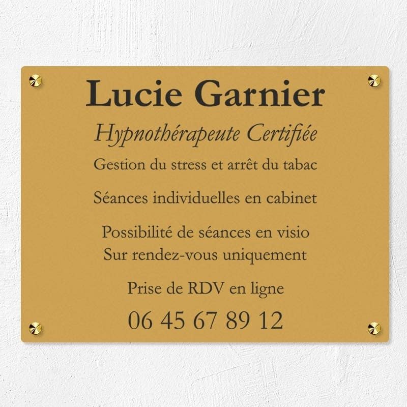 Plaque professionnelle économique en PVC gravoply 40x30cm