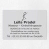 Plaque kiné personnalisée en plexiglas couleur gravé 30x20cm