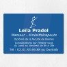 Plaque kiné personnalisée en plexiglas couleur gravé 30x20cm