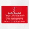 Plaque kiné personnalisée en plexiglas couleur gravé 30x20cm
