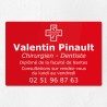 Plaque dentiste en plexiglas gravé 30x20cm