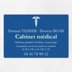 Plaque cabinet médical en aluminium 30x20cm