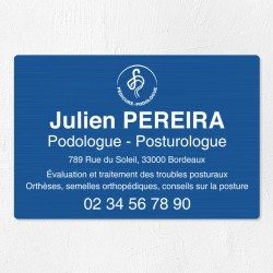 Plaque podologue en aluminium 30x20cm