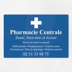 Plaque pharmacie en plexiglas gravé 30x20cm