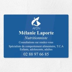 Plaque nutritionniste en plexiglas gravé 30x20cm