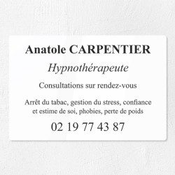 Plaque hypnothérapeute en plexiglas gravé 30x20cm