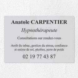 Plaque hypnothérapeute en plexiglas gravé 30x20cm