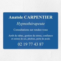 Plaque hypnothérapeute en plexiglas gravé 30x20cm