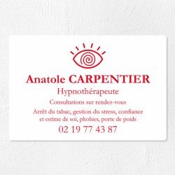 Plaque hypnothérapeute économique en PVC gravoply 30x20cm