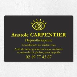 Plaque hypnothérapeute économique en PVC gravoply 30x20cm