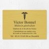 Plaque médecin personnalisée économique en PVC gravoply 30x20cm