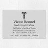 Plaque médecin personnalisée économique en PVC gravoply 30x20cm
