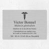Plaque médecin personnalisée économique en PVC gravoply 30x20cm