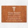 Plaque médecin personnalisée économique en PVC gravoply 30x20cm