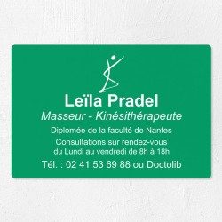 Plaque kiné personnalisée économique en PVC gravoply 30x20cm