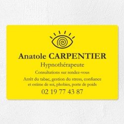 Plaque hypnothérapeute économique en PVC gravoply 30x20cm