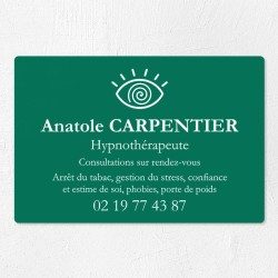 Plaque hypnothérapeute économique en PVC gravoply 30x20cm