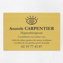 Plaque hypnothérapeute économique en PVC gravoply 30x20cm