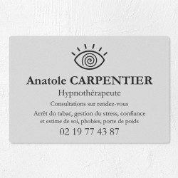 Plaque hypnothérapeute économique en PVC gravoply 30x20cm