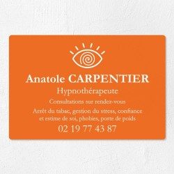 Plaque hypnothérapeute économique en PVC gravoply 30x20cm
