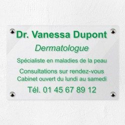 Plaque personnalisée en plexiglas transparent 30x20cm｜Plaque pro