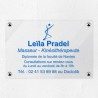 Plaque kiné personnalisée en plexiglas transparent 30x20cm