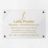 Plaque kiné personnalisée en plexiglas transparent 30x20cm