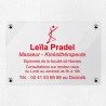 Plaque kiné personnalisée en plexiglas transparent 30x20cm