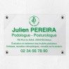 Plaque podologue en plexiglas transparent 30x20cm