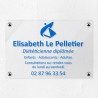 Plaque diététicien en plexiglas transparent 30x20cm